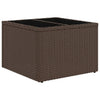 Brauner Gartentisch Tarabega 55x55x37cm (mit Glasplatte Polyrattan)