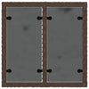 Brauner Gartentisch Tarabega 55x55x37cm (mit Glasplatte Polyrattan)