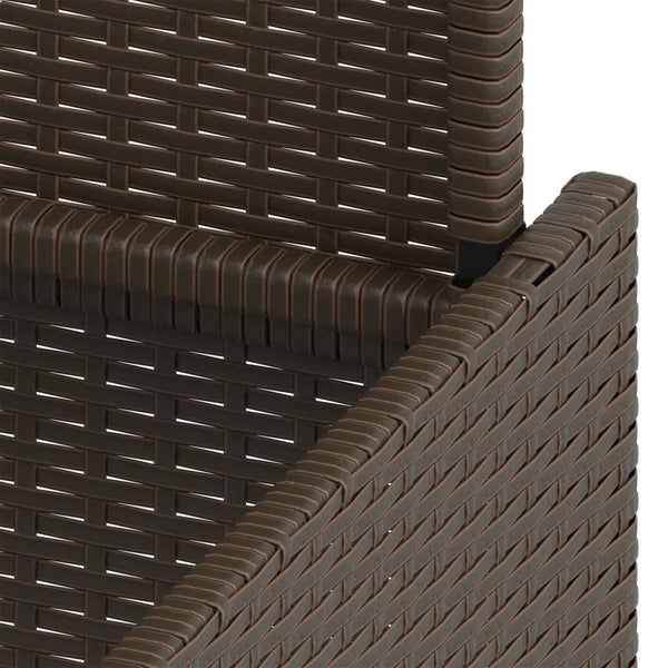 Brauner Gartentisch Dorus 100x55x73cm (Polyrattan)