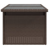 Brauner Gartentisch Dorus 100x55x73cm (Polyrattan)