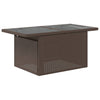 Brauner Gartentisch Dorus 100x55x73cm (Polyrattan)
