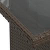 Brauner Gartentisch Dorus 100x55x73cm (Polyrattan)