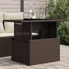 Brauner Gartentisch Dorus 100x55x73cm (Polyrattan)