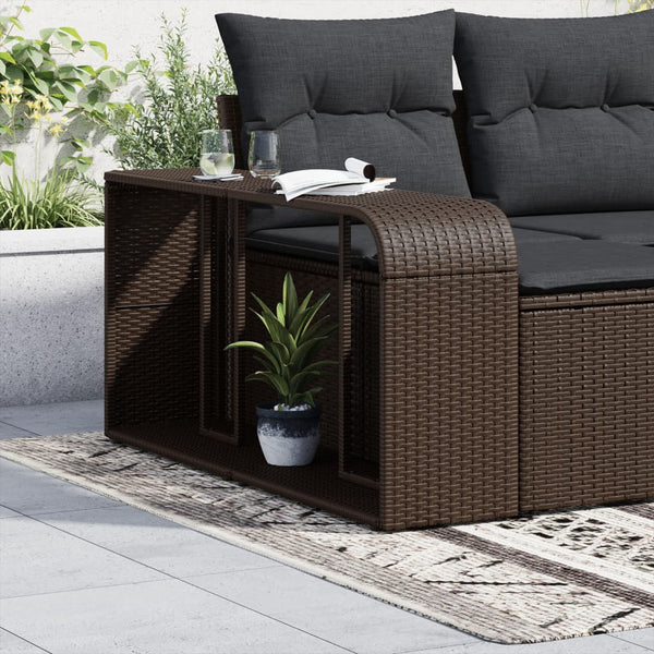 Braunes Aufbewahrungsregal Parmenia (2 Stück Polyrattan)