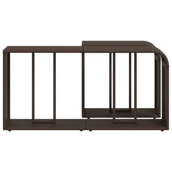 Braunes Aufbewahrungsregal Parmenia (2 Stück Polyrattan)