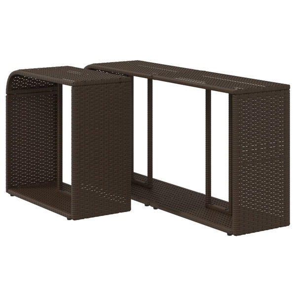 Braunes Aufbewahrungsregal Parmenia (2 Stück Polyrattan)