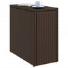 Brauner Garten-Beistelltisch Pintea 58x27,5x55cm (Polyrattan)