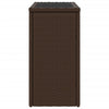 Brauner Garten-Beistelltisch Pintea 58x27,5x55cm (Polyrattan)