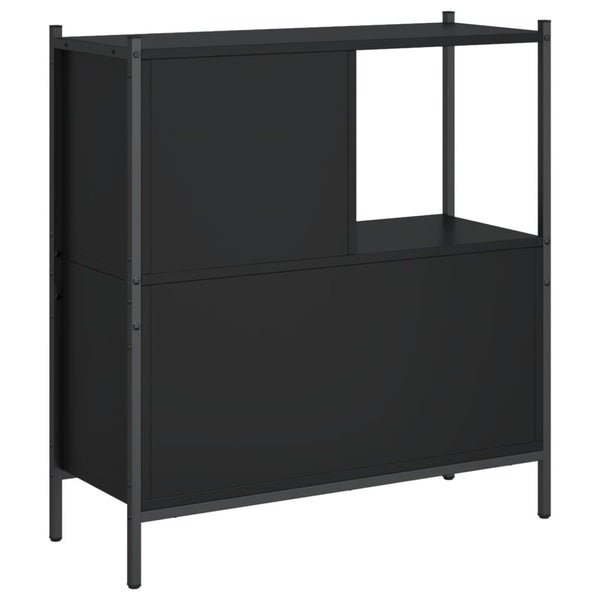 Schwarzes Bücherregal Harald 72x28x77,5cm (Holz)