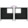 Schwarzes Bücherregal Harald 72x28x77,5cm (Holz)