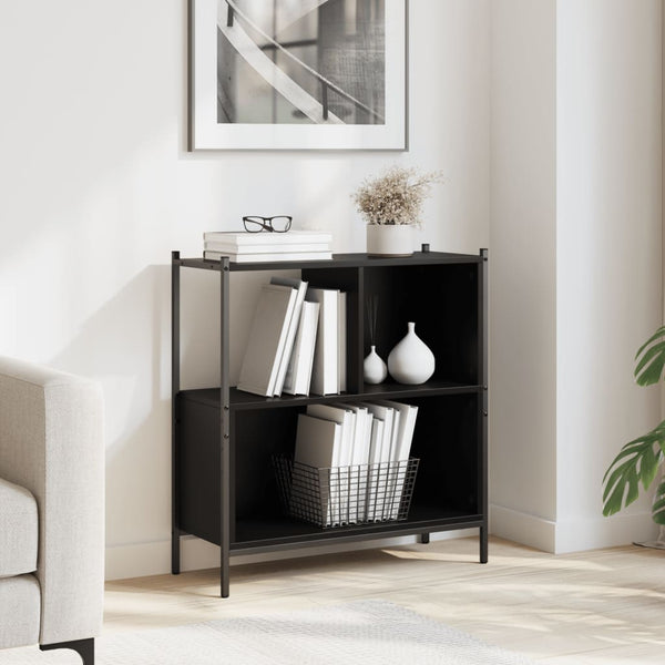 Schwarzes Bücherregal Harald 72x28x77,5cm (Holz)