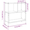 Harmaa kirjahylly Harald 72x28x77,5cm (puinen)