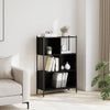 Schwarzes Bücherregal Harald 72x28x109cm (Holz)