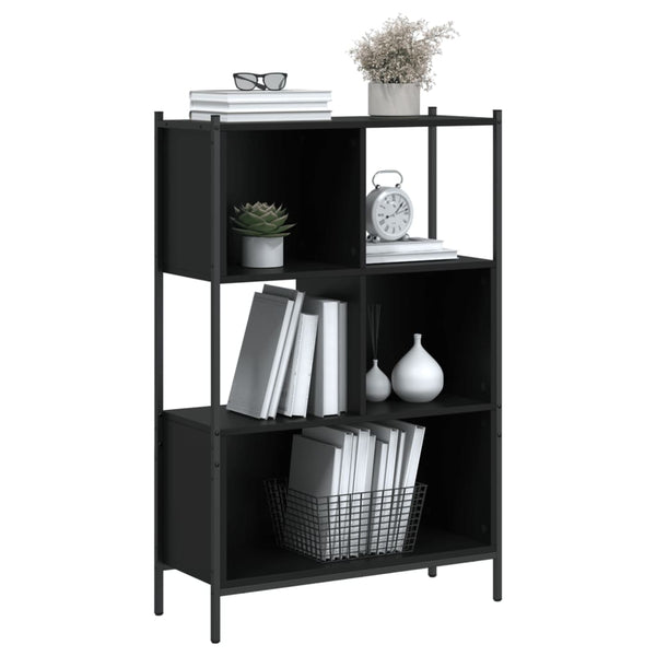 Schwarzes Bücherregal Harald 72x28x109cm (Holz)