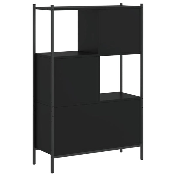 Schwarzes Bücherregal Harald 72x28x109cm (Holz)