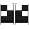 Schwarzes Bücherregal Harald 72x28x109cm (Holz)