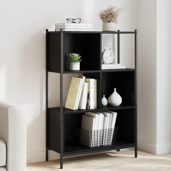 Schwarzes Bücherregal Harald 72x28x109cm (Holz)