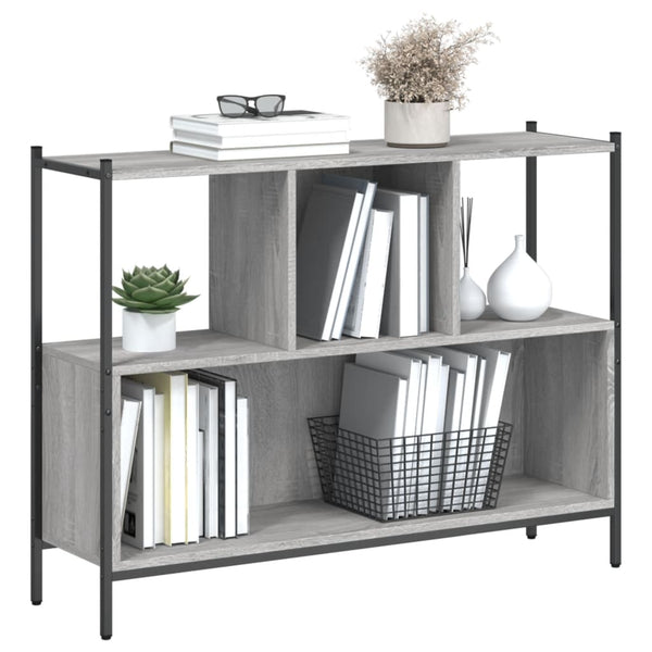 Graues Bücherregal Preoteasa 102x28x77,5cm (Holz)