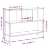 Graues Bücherregal Preoteasa 102x28x77,5cm (Holz)