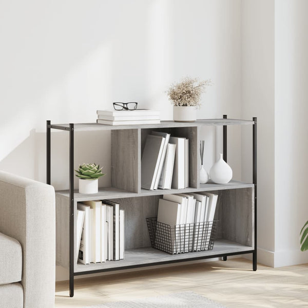 Graues Bücherregal Preoteasa 102x28x77,5cm (Holz)