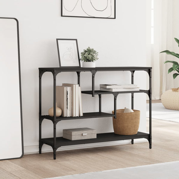 Schwarzer Konsolentisch Polixia 100x30x75cm (Holz)