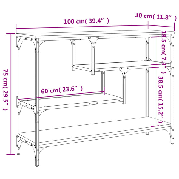 Konsole Tisch Savutammi Polixian 100x30x75cm (Holz)