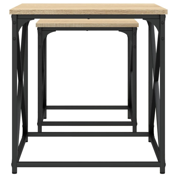 Set-Couchtische Ermine (2 Stück, Sonoma-Eiche Holz)