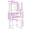 Waschmaschinenschrank Olimpu, Schwarz, 68x48,5x194cm