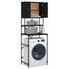 Waschmaschinenschrank Olimpu, Schwarz, 68x48,5x194cm