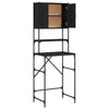 Waschmaschinenschrank Olimpu, Schwarz, 68x48,5x194cm