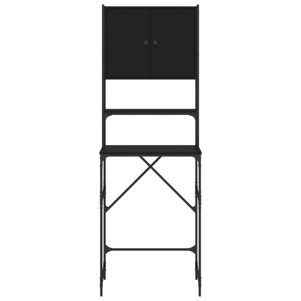 Waschmaschinenschrank Olimpu, Schwarz, 68x48,5x194cm