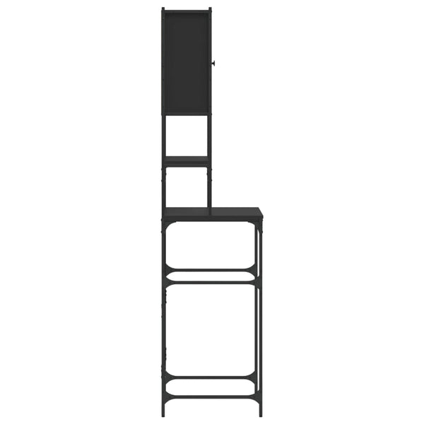 Waschmaschinenschrank Olimpu, Schwarz, 68x48,5x194cm