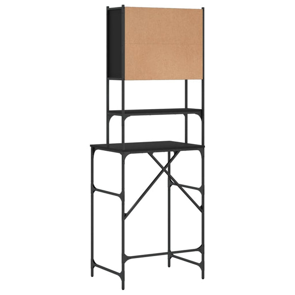 Waschmaschinenschrank Olimpu, Schwarz, 68x48,5x194cm