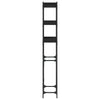 Schwarzes Waschmaschinenregal Patrisor 67x25x163cm (Holz)