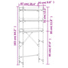 Schwarzes Waschmaschinenregal Patrisor 67x25x163cm (Holz)