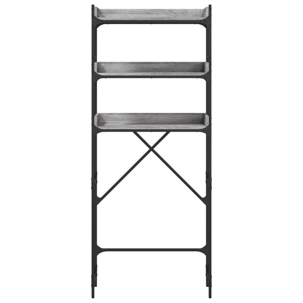 Graues Waschmaschinenregal Patrisor 67x25x163cm (Holz)