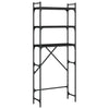 Schwarzes Waschmaschinenregal Coretta 67x25x163cm (Holz)