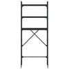 Schwarzes Waschmaschinenregal Coretta 67x25x163cm (Holz)
