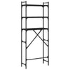 Schwarzes Waschmaschinenregal Coretta 67x25x163cm (Holz)