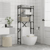 Graues Waschmaschinenregal Coretta 67x25x163cm (Holz)