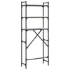 Graues Waschmaschinenregal Coretta 67x25x163cm (Holz)