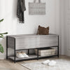 Harmaa kenkäpenkki Benita 100x42,5x47cm (puinen)