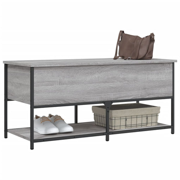 Harmaa kenkäpenkki Benita 100x42,5x47cm (puinen)