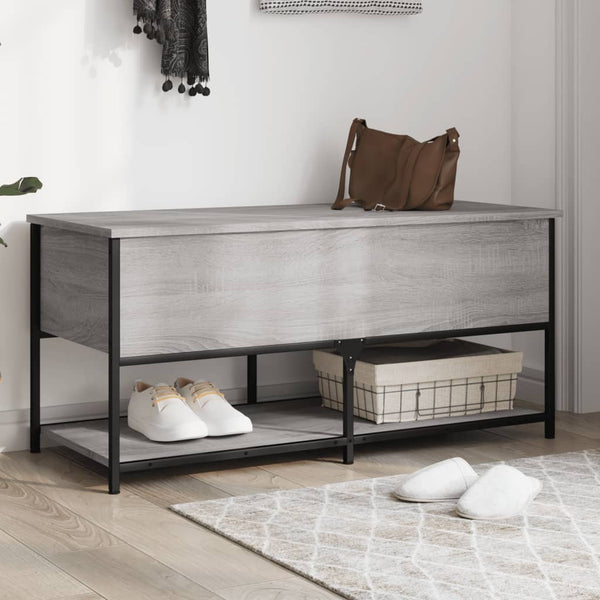 Harmaa kenkäpenkki Benita 100x42,5x47cm (puinen)