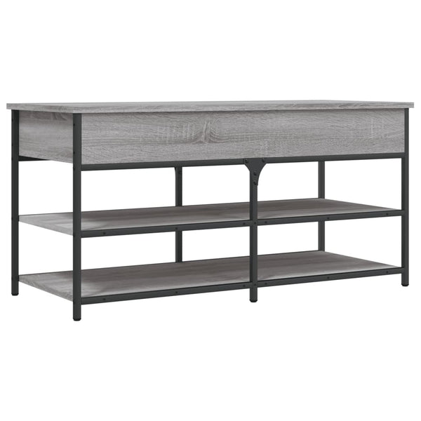 Harmaa kenkäpenkki Gheta 100x42,5x50cm (puinen)