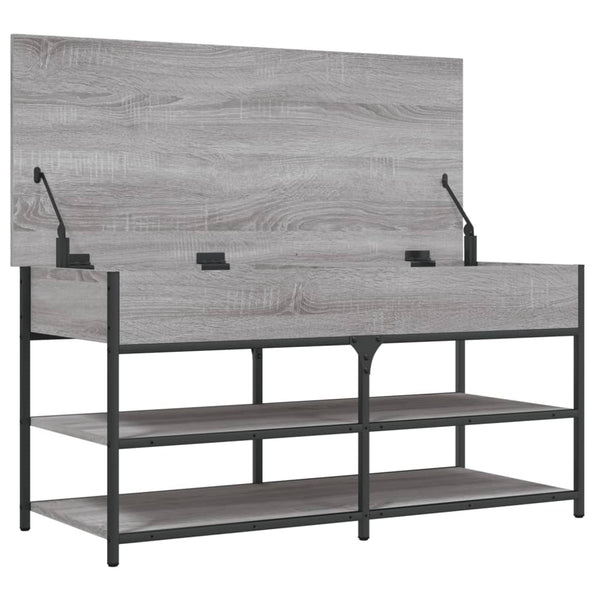 Harmaa kenkäpenkki Gheta 100x42,5x50cm (puinen)