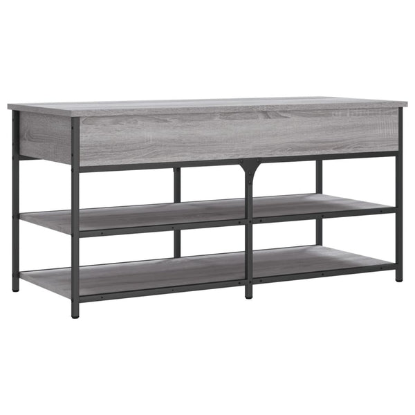 Harmaa kenkäpenkki Gheta 100x42,5x50cm (puinen)
