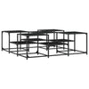 Schwarzer Couchtisch Stelian 121x121x40cm (Holz)