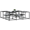 Schwarzer Couchtisch Stelian 121x121x40cm (Holz)