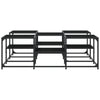 Schwarzer Couchtisch Stelian 121x121x40cm (Holz)
